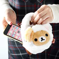 Mini animaux jouets personnalisés-ours lion chat petit sac à dos en peluche porte-monnaie porte-clés avec fermeture à glissière motif de dessin animé