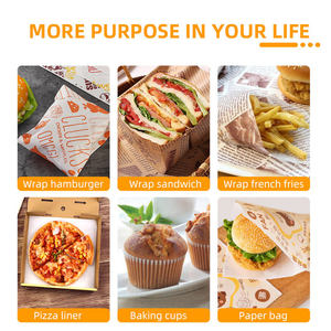 Personalized Sandwich Wrapper Wholesale Food Grade Packaging Custom Printed Greaseproof <strong>Paper</strong> - Product Image 6