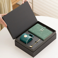 Ensemble cadeau en céramique avec logo personnalisé, ensemble cadeau d'entreprise avec carnet, tasse en céramique et cuillère, cadeau promotionnel d'entreprise pour les employés