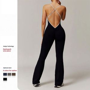 Body de yoga sexy sin mangas para mujer, de secado rápido, con efecto levantamiento de glúteos, espalda hermosa, para gimnasio y deportes - Product Image 3