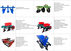 Mini Trattore <span class=keywords><strong>Diesel</strong></span> Multifunzionale con Aratro Scavallatore e Coltivatori a Mano Agricoli per Rincalzatura e Aratura - Product Image 3