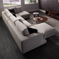 Sofá gris L para sala de estar, sofá de tela para esquina, salón, moderno, conjunto de sofá para salas, muebles para sala de estar