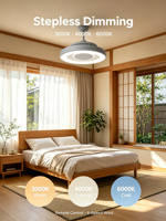 Ventilateur de plafond sans pales Yeyun à profil bas avec lumière LED, purificateur d'ions plasma, sûr pour la famille