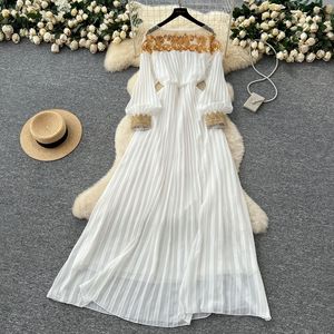 <span class=keywords><strong>Vestido</strong></span> Elegante Plisado para <span class=keywords><strong>Mujer</strong></span> TKS, Estampado Sólido, Mangas Abullonadas, Cinturón y Botones, Ideal para Oficina, Fiestas, Vacaciones - Product Image 1