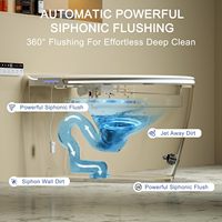 Nouvelle toilette intelligente de luxe, cuvette de toilette automatique, chasse d'eau automatique, toilette monobloc intelligente pour salle de bain d'hôtel moderne