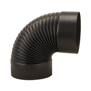 <span class=keywords><strong>Coude</strong></span> ondulé noir de 6 "pour poêles à bois <span class=keywords><strong>Tuyau</strong></span> de cheminée pour poêle à bois - Product Image 1
