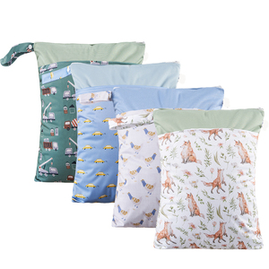 Bolsa de Almacenamiento Colgante para Viajes de Bebé, Cierre de Cremallera, Impermeable, PUL, <span class=keywords><strong>Organizador</strong></span> de Pañales Multiusos con Correa para la Muñeca, Portátil - Product Image 2