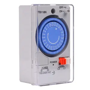 118tpn Saklar Timer Mekanis Mini, Kontrol Waktu Putar Mingguan Analog