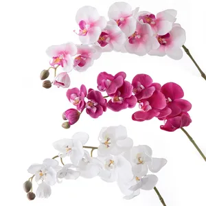 Phalaenopsis Heiß verkaufte Orchideen schmetterling Weihnachten künstliche Real Touch Blume für Hochzeits dekoration