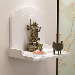 ชั้นวางพระพุทธรูปไม้จริง ชั้นวางติดผนังไม้ ชั้นวางวัด - Product Image 4