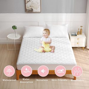 Su geçirmez yatak koruyucu nefes elmas desen kapitone gömme yatak örtüsü ile derin cep - Product Image 5