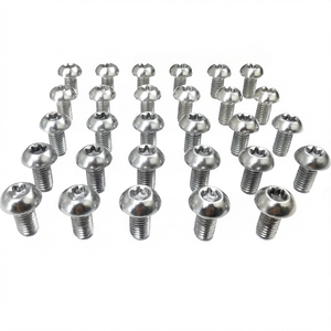 Oferta Especial: 12 Tornillos de Rotor de Freno de Titanio Pulido Gr5 M5x10mm con Cabeza Plana, Alta Resistencia y Resistentes al Calor para Mejora de Automóviles y Bicicletas - Product Image 1
