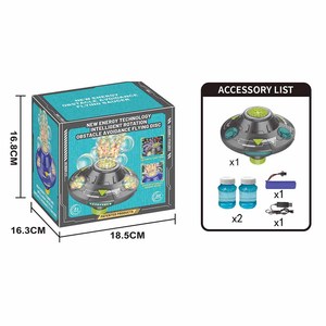 Machine à bulles UFO rotative à 360 degrés unique pour enfants avec lumières LED clignotantes et musique Souffleur de bulles automatique Jouet de fête - Product Image 6