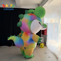 Costume gonflable de crocodile de dessin animé super mignon, mascotte animale gonflable pour défilé, spectacle de rue, carnaval