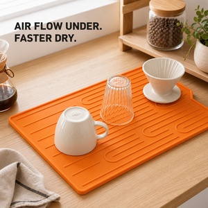 Tappetino in Silicone <span class=keywords><strong>per</strong></span> Asciugatura Piatti con Scarico 59,7 X 39,5cm, Tappetino Antiscivolo <span class=keywords><strong>per</strong></span> <span class=keywords><strong>Lavello</strong></span> <span class=keywords><strong>Cucina</strong></span> - Product Image 3