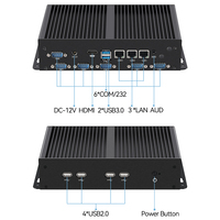 XCY Intel Core I3 I5 I7 DDR4 RAM 3 210 RJ45 Ethernet RS232 COM GPIO sin ventilador Industrial Mini PC Linux computadora