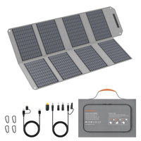 Panneau solaire monocristallin pliable, léger et haute efficacité, station d'alimentation solaire portable 80W pour les urgences en extérieur