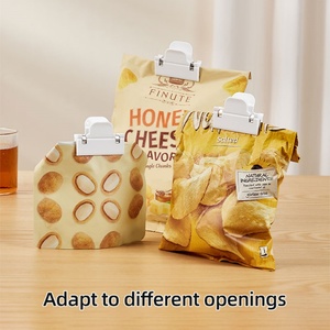 Plastic 4pcs Bag Sealer Snack Fresh Food Storage Bag Clips Kitchen Accessories <b>Mini</b> Sealing <b>Clamp</b> Food Clip - Product Image 6