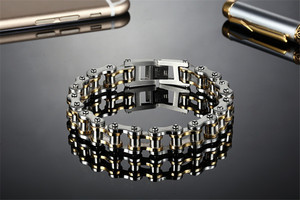 <span class=keywords><strong>Bracelet</strong></span> à chaîne en acier inoxydable pour hommes, bijoux pour <span class=keywords><strong>moto</strong></span>, idée cadeau, vente en gros - Product Image 2