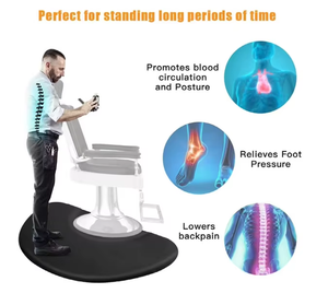 Tapis de chaise en cuir PU imperméable et anti-fatigue de style moderne pour salon de <span class=keywords><strong>coiffure</strong></span>, hôtel, école, soulage <span class=keywords><strong>la</strong></span> pression des pieds, durable - Product Image 6