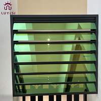 Grille de sécurité en acier inoxydable pour fenêtre à persiennes en verre, réglable sur mesure, en aluminium, haute étanchéité, résistante aux intempéries, pour hôtels et hôpitaux