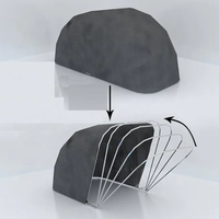 Abri de voiture rétractable et pliable, imperméable, autoportant, robuste, mobile, avec protection solaire, finition poudrée, pour stationnement simple