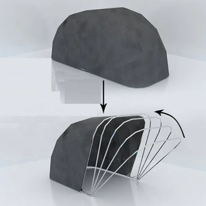 Abri de voiture rétractable et pliable, imperméable, autoportant, robuste, mobile, <span class=keywords><strong>avec</strong></span> protection solaire, finition poudrée, pour stationnement simple - Product Image 3