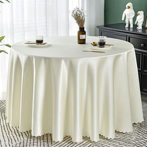 Custom Satin <b>Tablecloth</b> Round Pink Luxury Printed Banquet Party Table Cover for <b>Wedding</b> - Product Image 6