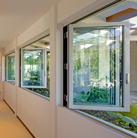 Fenêtres pliantes en aluminium et verre à grande ventilation, modernes et minimalistes, insonorisées, pour appartements, villas, usage extérieur et extérieur