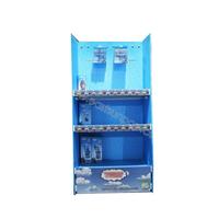 Présentoir publicitaire sur pied pour supermarché, 3 niveaux, en carton ondulé kraft, auto-érectile, avec fermeture magnétique pour bouteilles