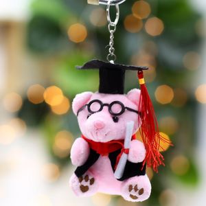 Sıcak satış <span class=keywords><strong>Dr</strong></span> mezuniyet oyuncak ayı doktor köpek şapka gözlük ayı peluş bebek oyuncak anahtarlık Ragdoll kolye hatıra hediye - Product Image 2