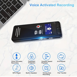 N15 Handheld Digital <strong>Voice</strong> <strong>Recorder</strong> with Speaker Mic Password Protection <strong>Voice</strong> Activated MP3 Player 1536Kbps HD Recording Stick - Product Image 3
