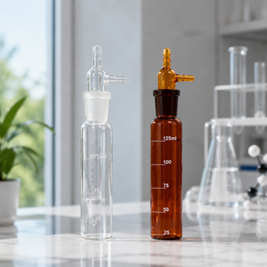 Botella Impinger Degao de 75 ml, de Vidrio Borosilicato Transparente y Ámbar, Resistente a Impactos, para la Recolección de Muestras de Aire y Gases Ambientales - Product Image 3