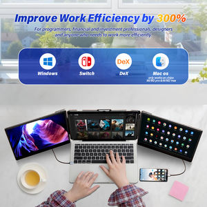 Expédition rapide, moniteur d'<span class=keywords><strong>ordinateur</strong></span> pliable à trois écrans, écran portable, double écran, extension d'écran, écran <span class=keywords><strong>de</strong></span> 14 pouces - Product Image 4