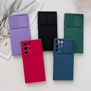 Funda protectora de silicona suave para cámara deslizante para Sam Sung S24 S23 S22 Ultra S21 Plus S23 FE A53 A33 A72 A52 <span class=keywords><strong>A32</strong></span> A12 A51 <span class=keywords><strong>A71</strong></span> - Product Image 1