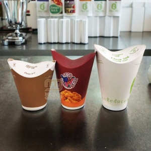 Emballage de boisson jetable avec logo personnalisé gobelet en papier frites barbecue café papillon chips - Product Image 3
