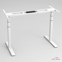 Pieds de bureau réglables en hauteur électriquement, structure en acier en forme de T