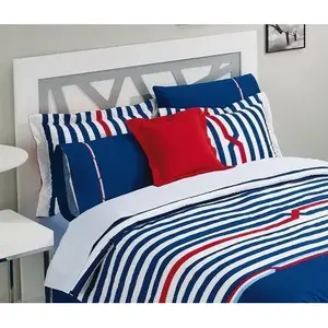 Couette simple rayée bleue Paolo 7 pièces avec draps - Product Image 5