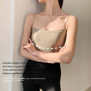 Camisetas sin mangas para mujer, directas de fábrica, con <span class=keywords><strong>sujetador</strong></span> integrado y doble función como ropa interior o exterior - Product Image 5