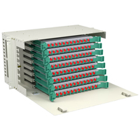 Panel Patch Fiber ODF Rak 6U 96-Port dengan Pigtails & Adaptor Single Mode FC Pra-instal