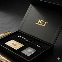 Coffret Cadeau d'Affaires de Luxe Premium avec Boîte Magnétique pour Adhésion Haut de Gamme, Logo Doré et Étui pour Stylo Exécutif