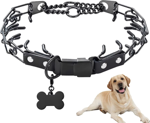 <span class=keywords><strong>Collar</strong></span> de Eslabones para Perro con Hebilla de Liberación Rápida, Eslabones de Acero Inoxidable para <span class=keywords><strong>Collar</strong></span> de Adiestramiento Canino, con Puntas de Goma y Etiquetas de Identificación Personalizadas - Product Image 2