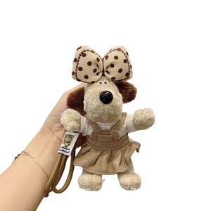 Vendita calda animali Kawaii marrone cane telefono Charms giocattoli di peluche figura portachiavi Mini regalo per gli amanti delle donne borsa decorazione Acc - Product Image 3