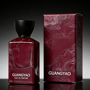 Flacon de parfum en verre à motif transfert 30ml 50ml, flacon vide avec bouchon en <span class=keywords><strong>bois</strong></span> personnalisé et logo gravé, avec boîte d'emballage - Product Image 6