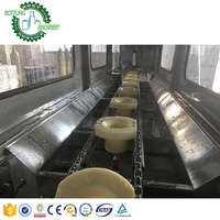 Machine de remplissage d'eau en bouteille de 5 gallons avec comptage automatique, rinçage externe, rinçage interne à l'alcalin chaud, couvercle à pression, vérificateur de lumière
