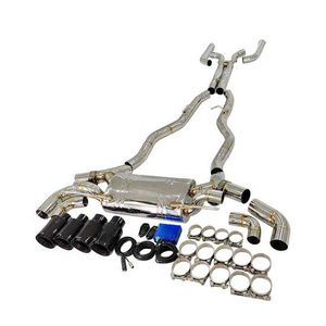 Système d'échappement en acier inoxydable poli S68 Turbo Upgrade pour BMW G90 M5 avec contrôle Valvetronic, Downpipe Race Spec, montage en une seule pièce - Product Image 4