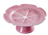 JIUWANG Vente directe usine – Service de table créatif en céramique rose motif chou, décor sous glaçure avec relief veineux, idéal pour le thé de l'après-midi