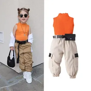 Thời Trang Trẻ Em Cô Gái Quần Áo Bộ Giản Dị Hai Mảnh Jogger Bộ Mùa Thu Trẻ Em Của Trang Phục