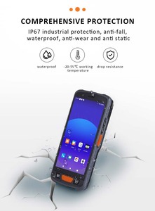 Dispositivo Móvil con Código de Barras Android PDA Industrial de 5.5 Pulgadas con Asa - Product Image 3