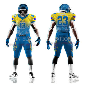 Meilleurs uniformes de football américain cousus 2024 avec design 3D par sublimation, respirants, grandes tailles, personnalisables, haute qualité - Product Image 2